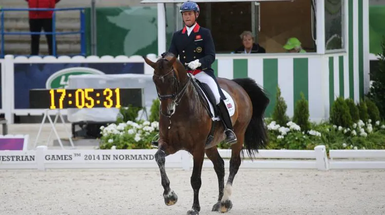 Carl Hester, médaillé d'or par équipes aux JO de Londres, sera de la partie. (Ici en selle sur Nip Tuck)