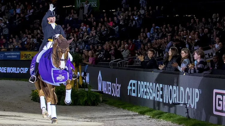 Bella Rose, qui participait à sa première Coupe du monde sous la selle d'Isabell Werth, en a remporté le Grand Prix Libre.