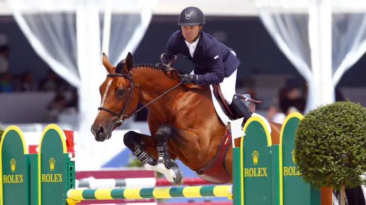 Kent Farrington en selle ici sur Waomi lors du CSI 5* de Knokke