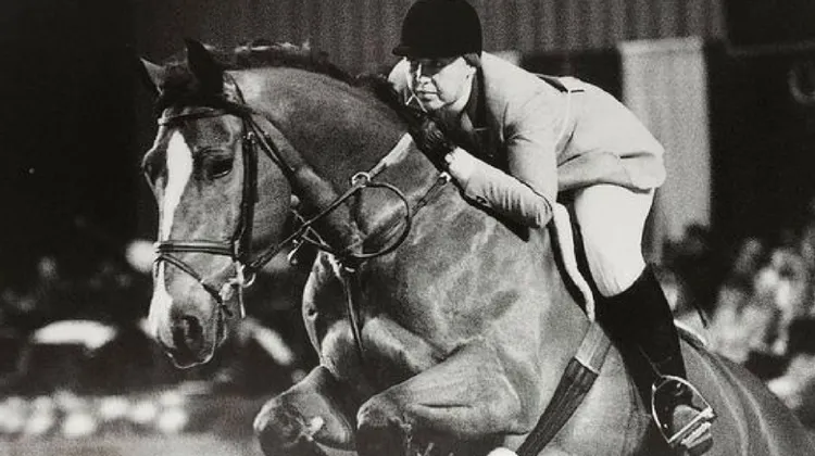 Melanie Smith Taylor et Calypso à Göteborg, en 1982.