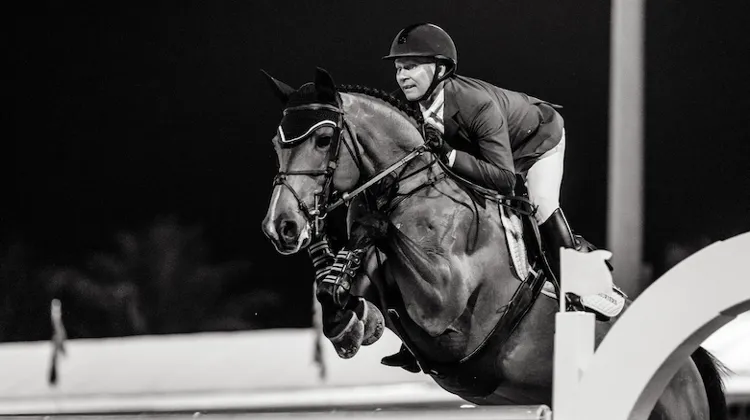 Mario Deslauriers et Bardolina 2 au Winter Equestrian Festival de Wellington la semaine passée.