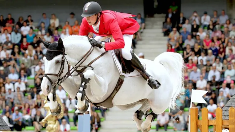 Daniel Deusser et Cornet d'Amour ont participé aux Jeux équestres mondiaux de Normandie en 2014.