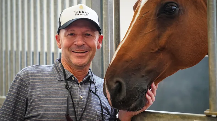 Éric Lamaze à Écaussinnes à l'occasion de la séance photo pour le dernier numéro de GRANDPRIX.