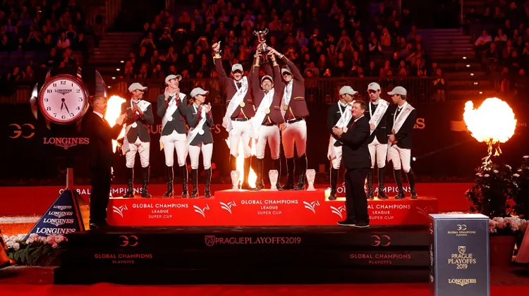 Peder Fredricson, Daniel Deusser et Pius Schwizer sur la plus haute marche du podium