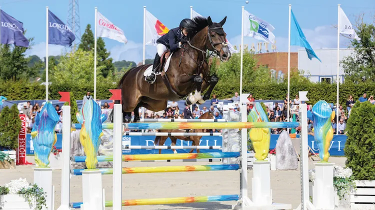 Margie Goldstein Engle & Dicas, victorieux du Grand Prix Longines de la Région Normandie à Deauville