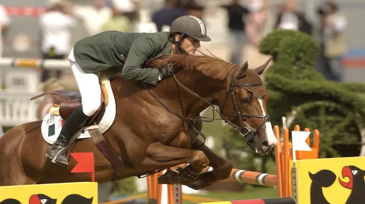 Billy TWOMEY (IRL) & LUIDAM au Championnat d'Europe de Jumping 2003