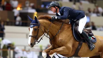 Après sa victoire l'an passé avec Tripple X, Ben Maher accroche un nouveau succès au Grand Prix de Londres avec Diva II. Photo Scoopdyga (archives)
