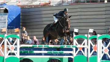 L'Espagnol Eduardo Blanco, ici en selle de Quelisto, lors du Jumping de La Boissière-École, en 2011. Photo Scoopdyga