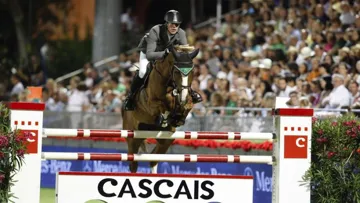 Henrik von Eckermann s'est imposé hier à l'étape Global Champions Tour d'Estoril, avec Gotha FRH, ancienne monture de Ludger Beerbaum © Stefano Grasso