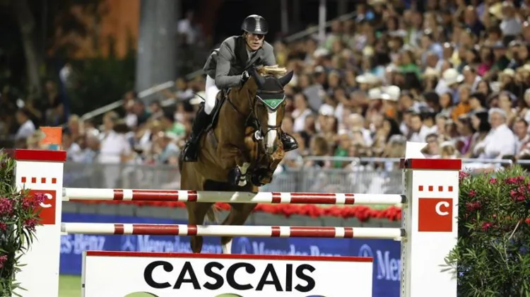 Henrik von Eckermann s'est imposé hier à l'étape Global Champions Tour d'Estoril, avec Gotha FRH, ancienne monture de Ludger Beerbaum © Stefano Grasso