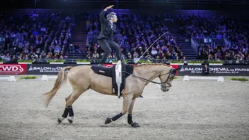 Nicolas Andréani a remporté la première étape de la Coupe du monde de voltige, sous le hall du parc des expositions de Villepinte © Librelatitude.com