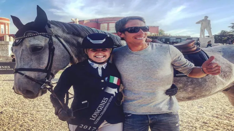 Evelina Tovek et son coach Henrick von Eckermann