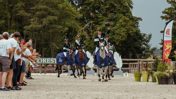 L’équipe allemande, victorieuse de la Coupe des nations de l’Officiel de France.