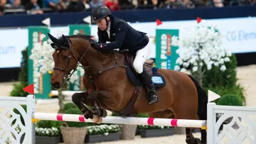 Jens Fredricson et Markan Cosmopolit lors de la finale de la Coupe du monde Longines de Leipzig, en avril. 