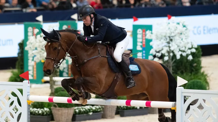 Jens Fredricson et Markan Cosmopolit lors de la finale de la Coupe du monde Longines de Leipzig, en avril. 