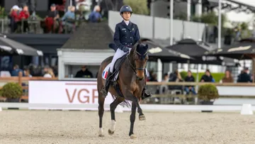 Caroline Godin a gravi les échelons sur le circuit international avec sa jument de tête Querida de Hus, ici au CDIO 4* de Lierre.