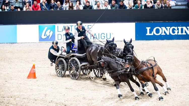 Boyd Exell a remporté la première étape de la Coupe du monde d'attelage aujourd'hui à Lyon.