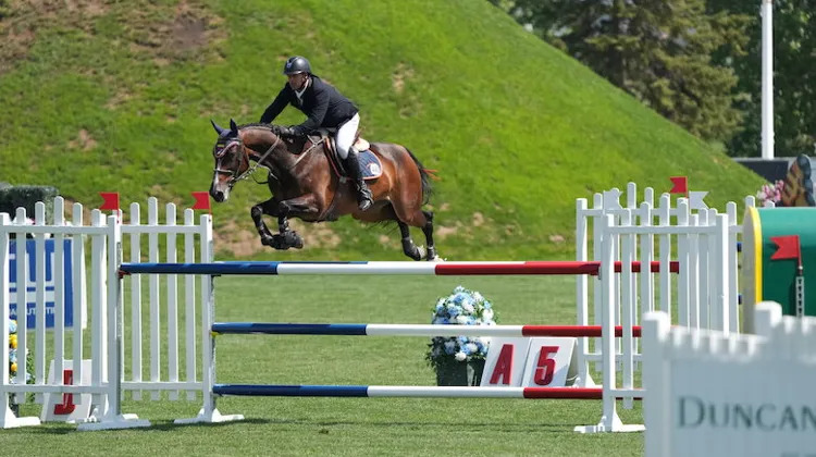 Ici photographiés à Spruce Meadows, au Canada, en 2022, John Perez Bohm et Gigi-Carmen concourent ensemble depuis octobre 2021.