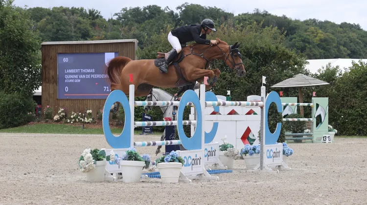 Thomas Lambert et Quinine van de Peerdebos ont remporté le Grand Prix du Grand National de Villers Vicomte