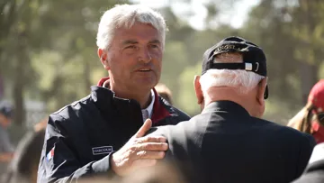 Olivier Bost lors du CSIO Jeunes de Fontainebleau. 