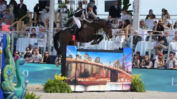 Ici lors du LGCT de New York, Nicola Philippaerts et Gadget Mouche ont décroché ensemble leur premier succès international à Mill Spring.