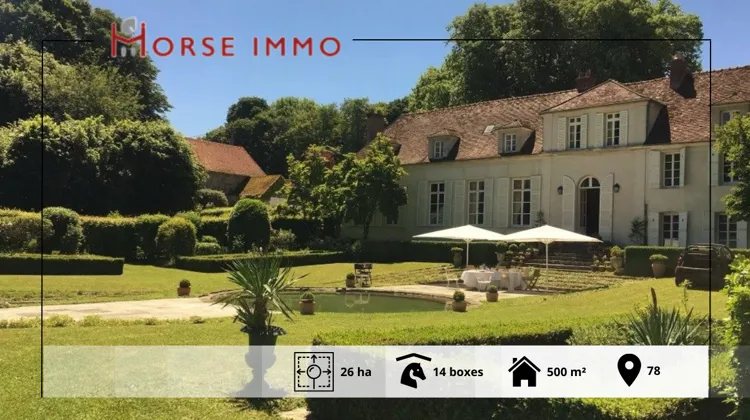 À vendre: manoir avec installations équestres à quarante minutes de Paris