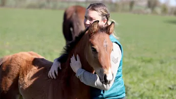 Ci-dessous : Marine enlace ici Napapijri Numénor, un fils de Cornet’s Prinz et Java’s Queen Numénor, la championne de France des trois ans en 2022.