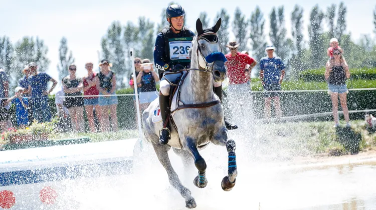 Fabrice Saintemarie et César de Roy lors du cross du CCIO4*-S d'Avenches