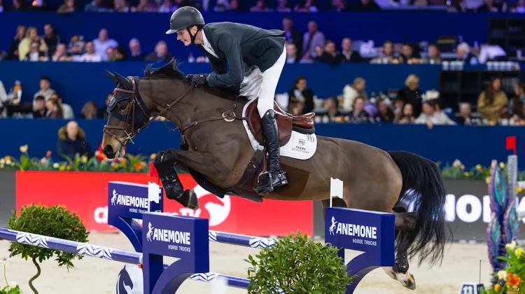 Frank Schuttert et Isis ont remporté ce soir leur première victoire dans une épreuve individuelle cotée à 1,60m.