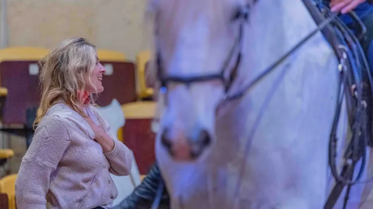  Virginie Bienaimé pendant les répétitions du Miroir de Bérylune.