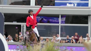 Offrant l'or à la Belgique après un magnifique sans-faute sur Ermitage Kalone, Gilles Thomas a exulté en fin de parcours.