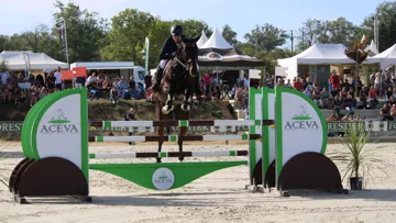 Le multimédaillé, Michael Jung, qui concourt régulièrement en saut d’obstacles jusqu’au plus haut niveau, n’a fait qu’une bouchée du parcours du jours, s’octroyant, dans la facilité, le luxe de concéder 2,8 points de temps dépassé, soit sept secondes (28,6 points au total).
