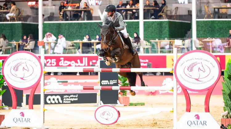 Philipp Weishaupt et le très plaisant Karaldo, à Doha. 