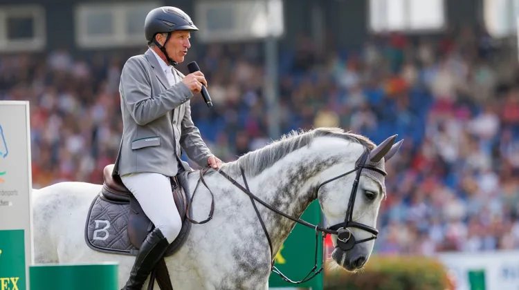 Ludger Beerbaum lors de sa cérémonie d’adieux, à Aix-la-Chapelle. 