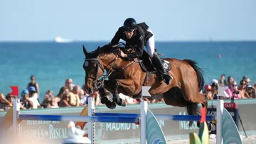 Sur la plage de Miami, Rokfeller de Pleville s’est placé quatrième du Grand Prix LGCT, le 6 avril. 