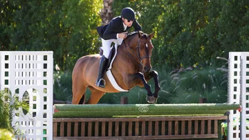 Karl Cook s'est essayé pour la première fois au hunter et a remporté la phase d'obstacle sur le jeune Chamonix.