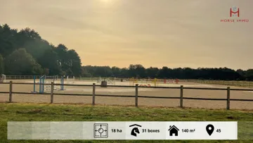 À vendre : superbe domaine équestre de dix-huit hectares