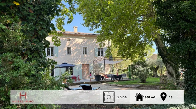 Splendide domaine provençal de 3,5 ha avec bastide de 800 m², écurie, paddocks, piscine et logement d’amis, alliant charme, calme et art de vivre à proximité d’Aix-en-Provence et Lourmarin.