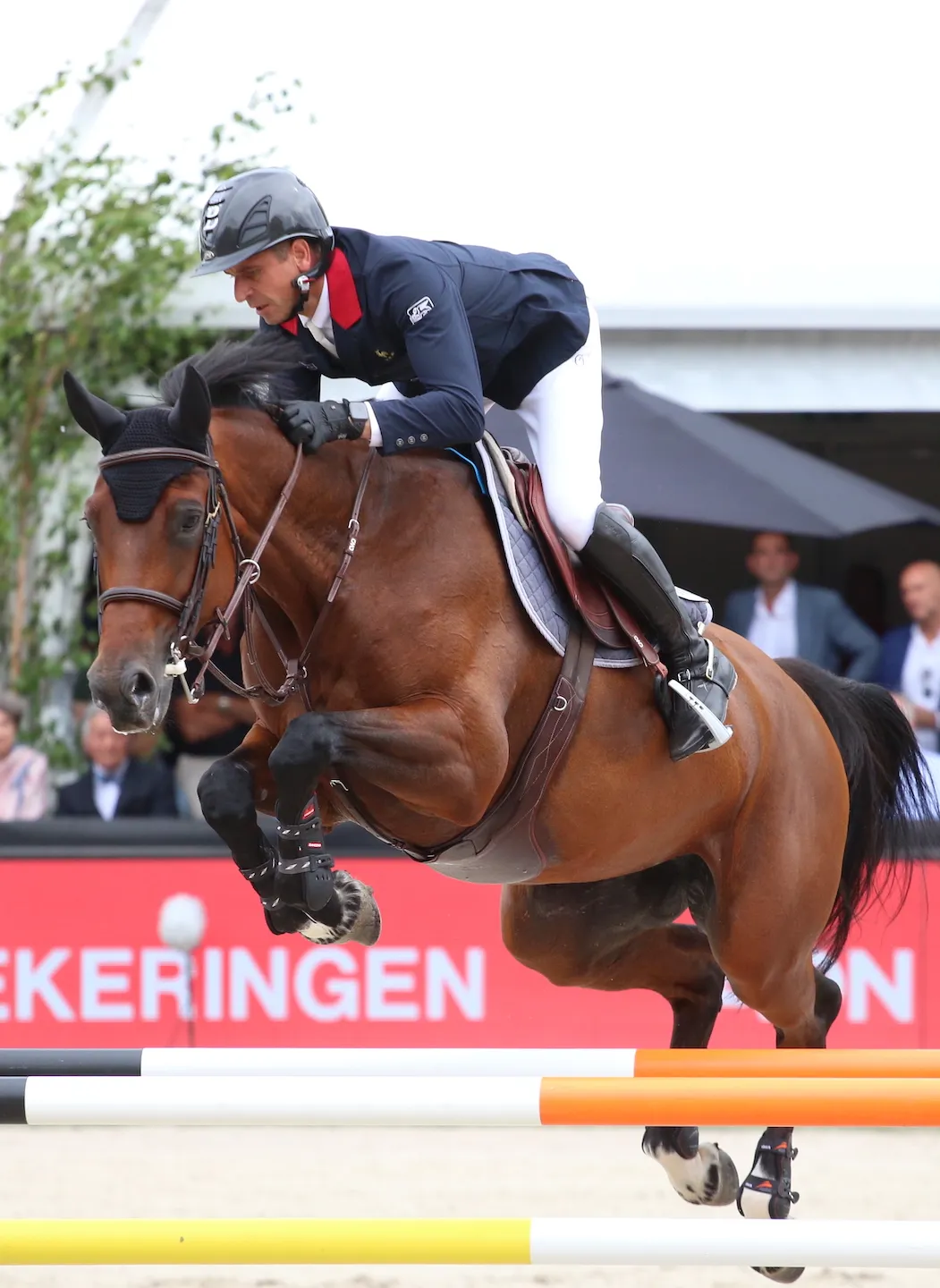 Julien Épaillard et Caracole de la Roque, troisièmes du Grand Prix. 