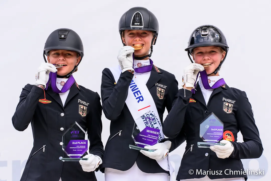 Quoi de mieux que de partager un podium individuel avec ses compatriotes? 