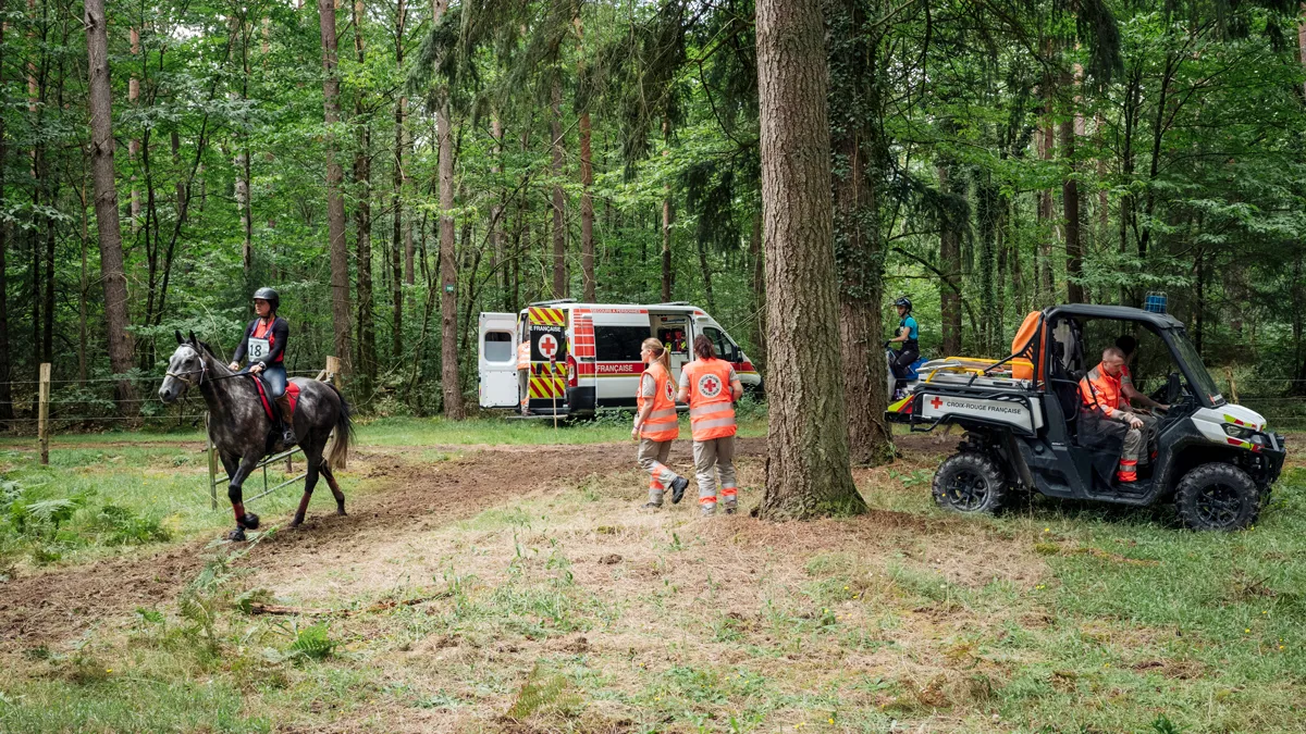 La Croix-Rouge est notamment présente durant les épreuves de cross et d’endurance.