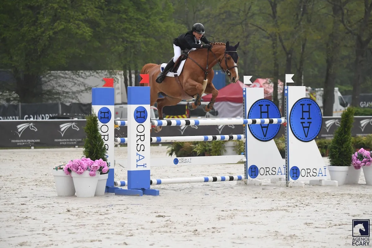 Esteve Goffinet a signé la meilleure performance tricolore en selle sur Austral de la Fosse.