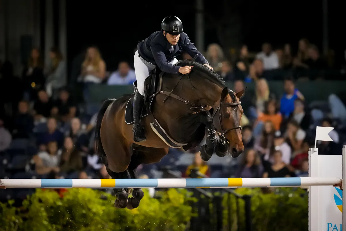 Santiago Lambre et Chacco Blue II ont réalisé le premier double sans-faute de la soirée pour terminer finalement troisième.