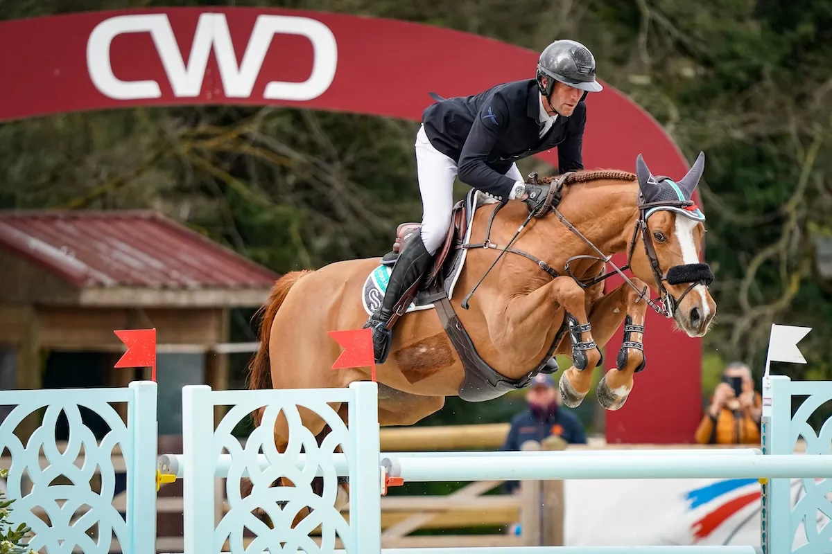 Scuderia 1918 Viking d’la Rousserie avec Kevin Staut au Printemps des sports équestres de Fontainebleau.