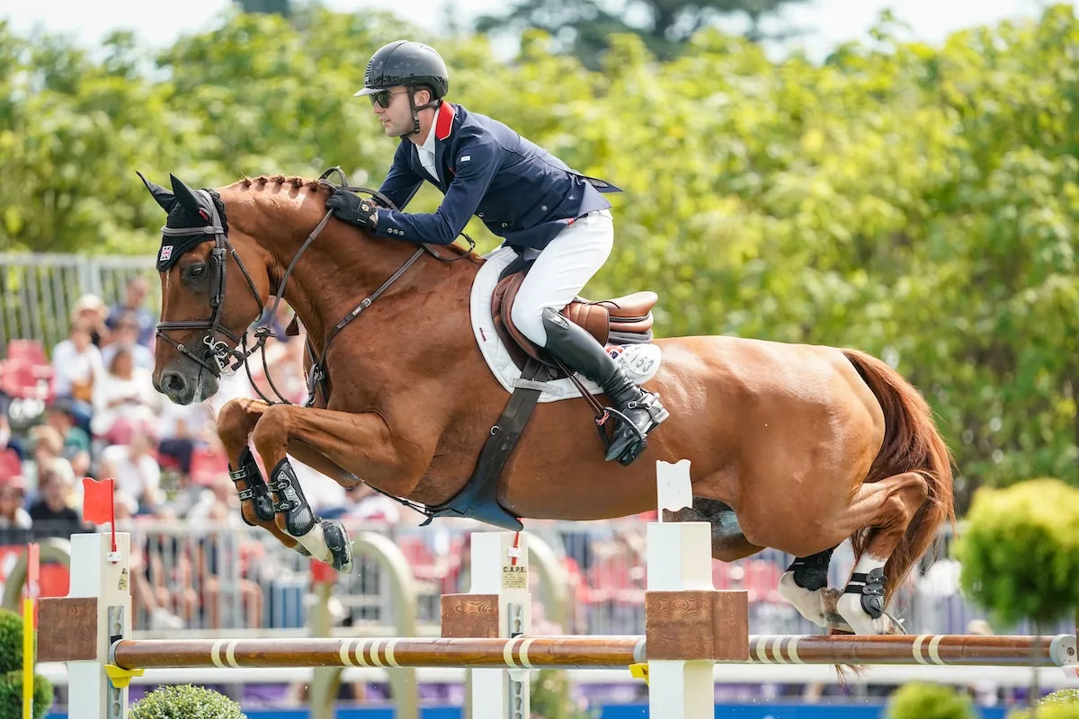 Oak Grove’s Laith, alias Bentley de Riverland, avec le Britannique Samuel Hutton aux Européens de Milan cet été.