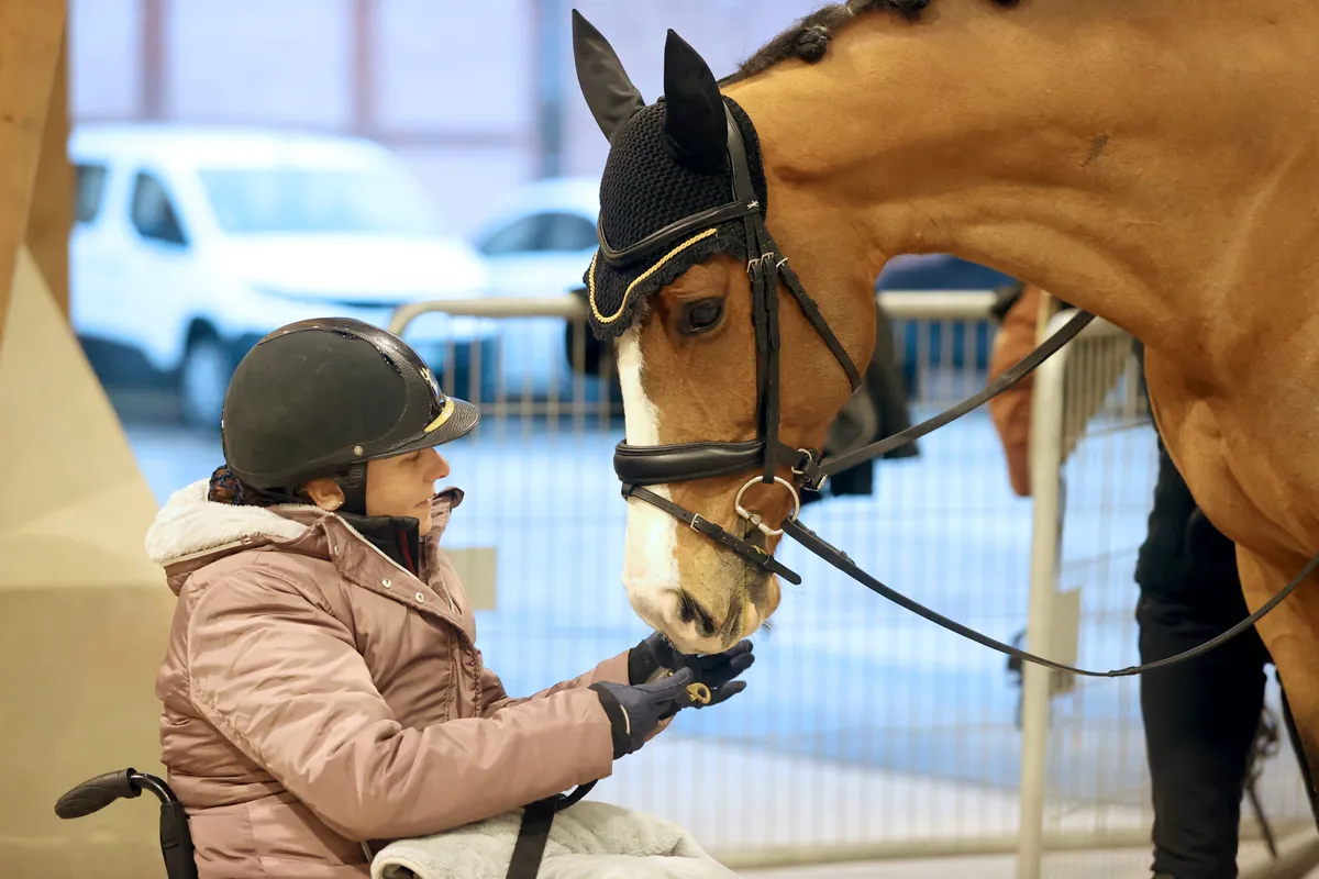 Céline Gerny et Toledo*IFCE lors de la masterclass de janvier au Parc équestre fédéral.
