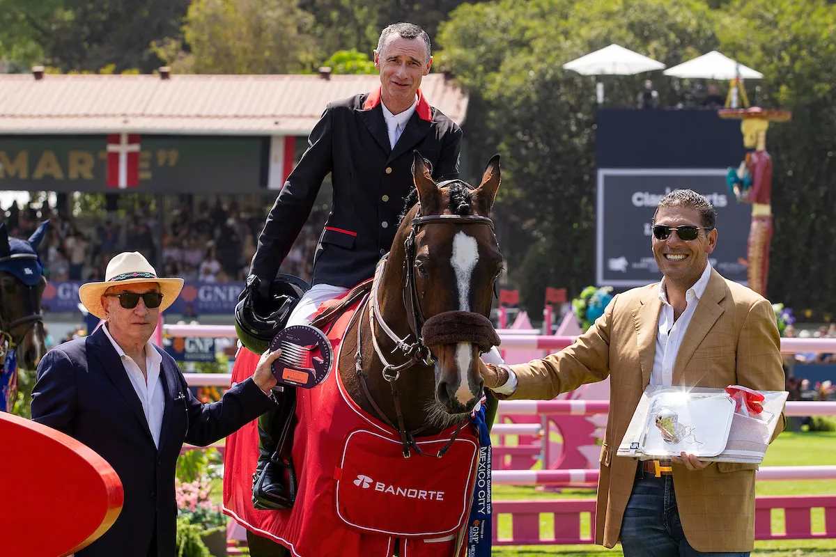 Denis Lynch s'est aussi imposé avec Cordial sur 1,55m, mais a dû partager la victoire avec Sanne Thijssen