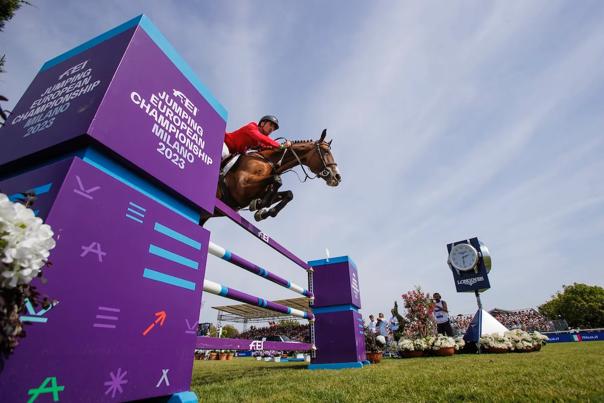Steve Guerdat et Dynamix de Belheme au championnat d'Europe de Milan en 2023 