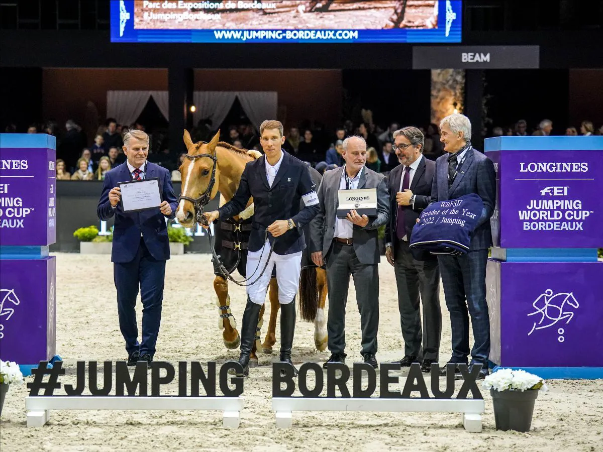 Présent à Bordeaux, King Edward a pu accompagner son éleveur Wim Impens pendant cette cérémonie. 