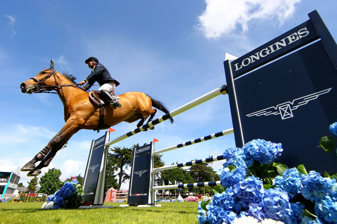 Aldrick Chéronnet et Tanael des Bonnes au CSIO 5* de La Baule en 2017.